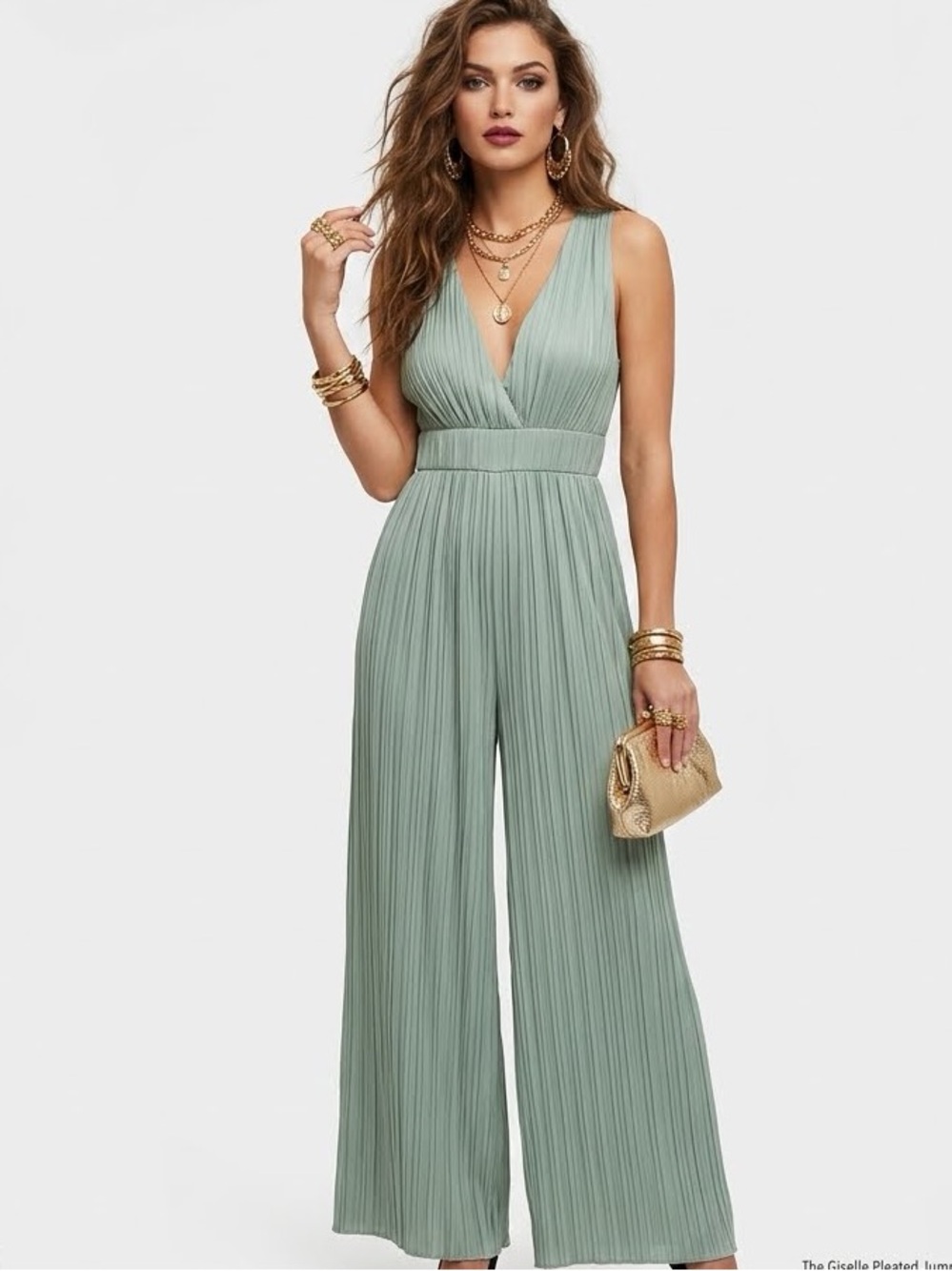 Free People Women’s XS Sea Green Dressy Boho Pantsuit Wide-Leg Jumpsuit Summer